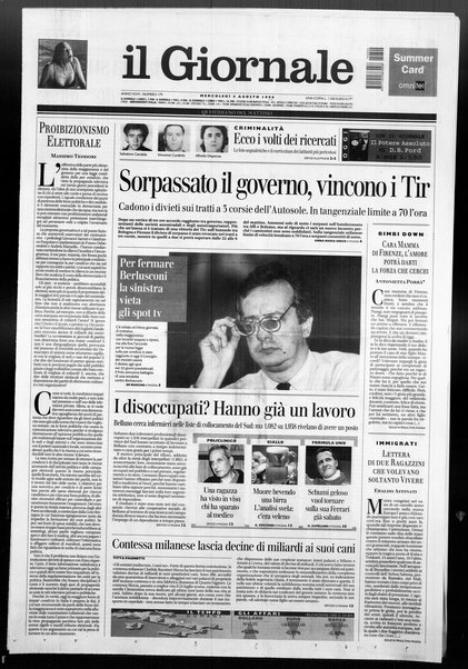 Il giornale : quotidiano del mattino